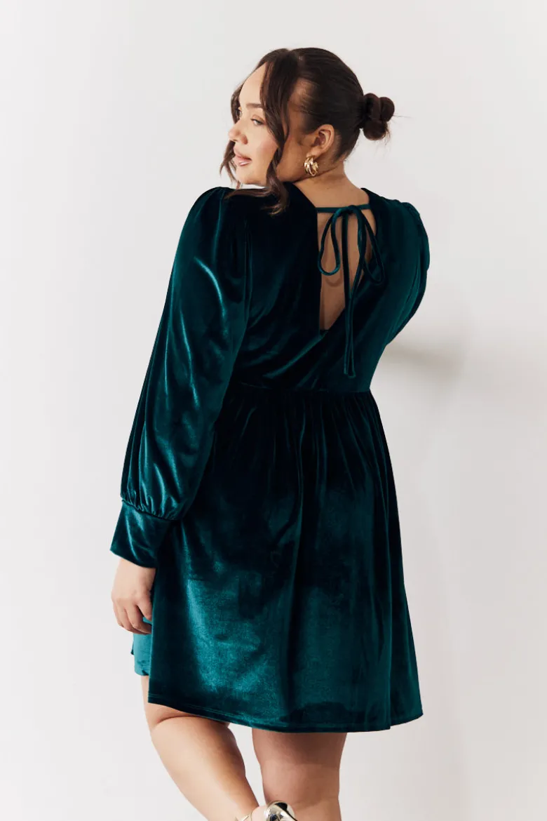 Velvet Smock Mini Dress