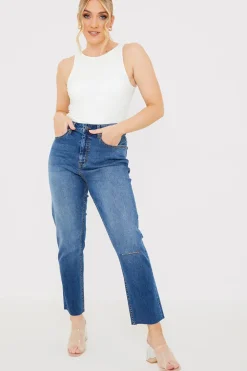 WASH STRETCH STRAIGHT JEANS