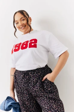 White 1982 Slogan T-Shirt