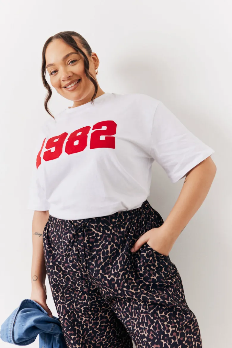 White 1982 Slogan T-Shirt