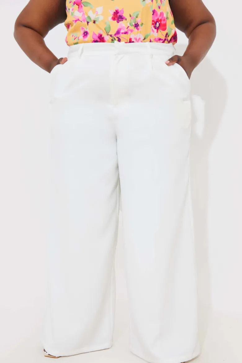 Wide Leg Tailored Trousers