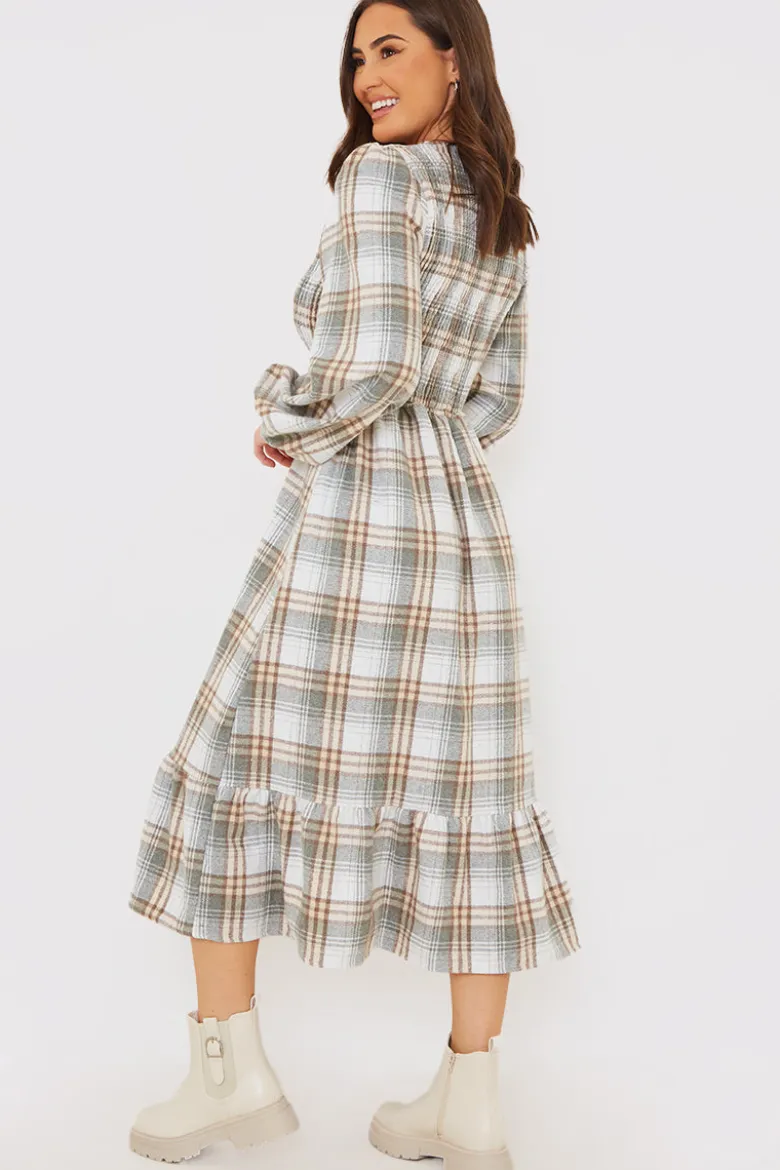 Wrap Front Midi Dress