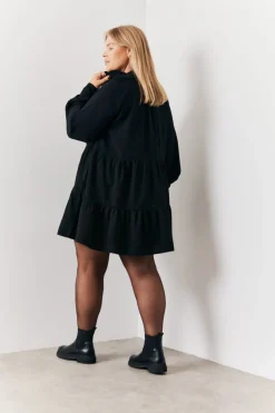 Wrap Front V-Neck Smock Dress