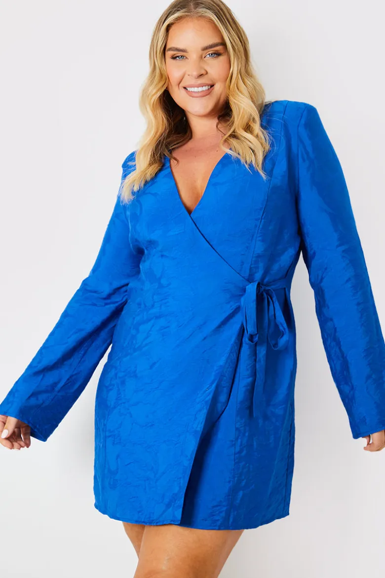 Wrap Jacquard Mini Dress