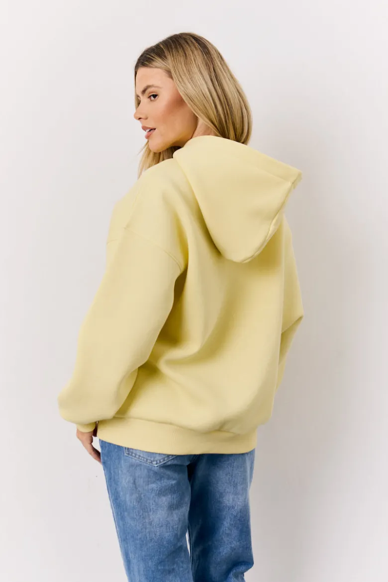 Yellow Graphic Oversized Hoodie