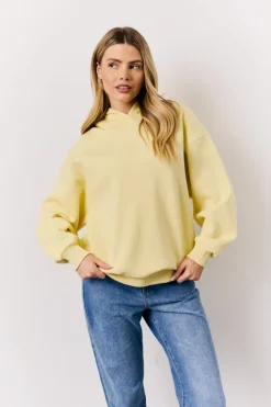 Yellow Graphic Oversized Hoodie